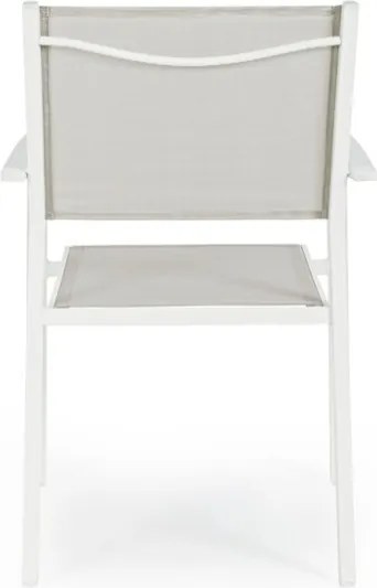 Sedie Da Esterno In Alluminio Bianche Con Braccioli Hilde Bizzotto - 4 pezzi