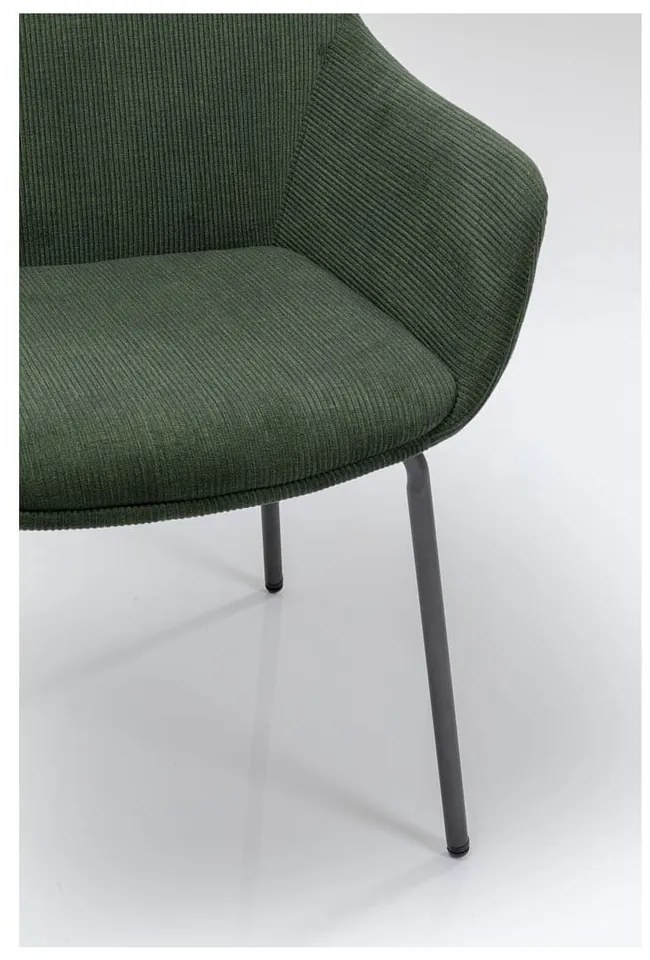 Set di 2 sedie in velluto verde con braccioli Avignon - Kare Design