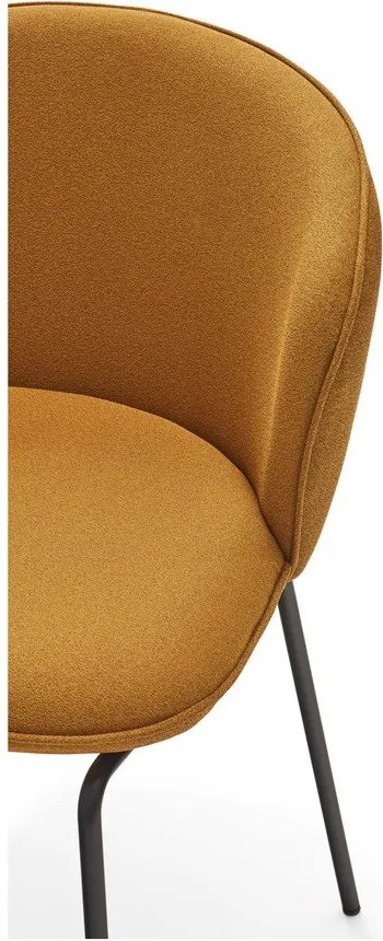 Set di sedie da pranzo color senape in imbottito 2 pz Add – Teulat