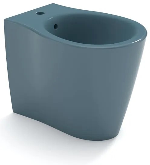 Bidet filomuro Soft OLYMPIA CERAMICA L 36 x H 42 x P 55 cm Petrolio lucido