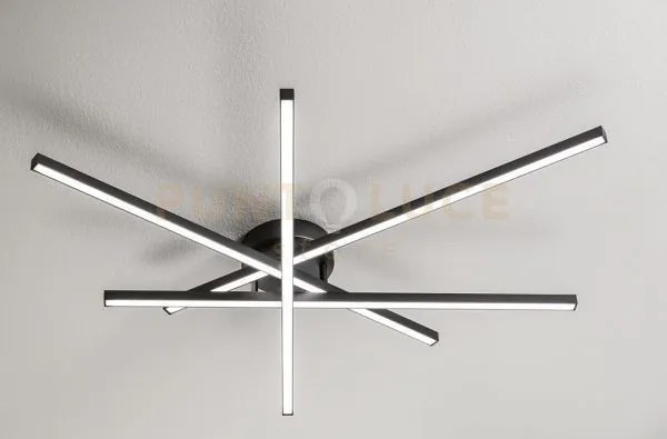 Plafoniera in alluminio colore nera syncro led 58w cct 3000k 4000k ...