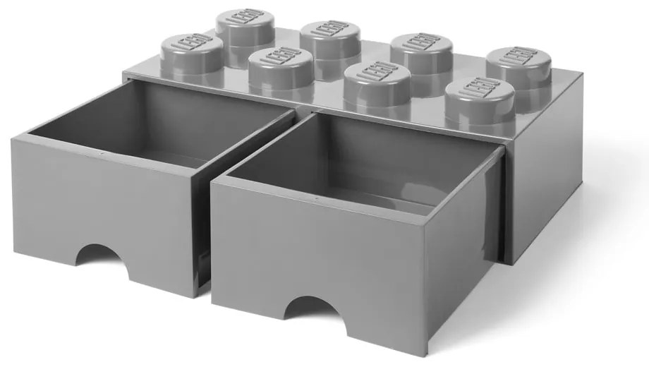 Contenitore grigio con due cassetti - LEGO®