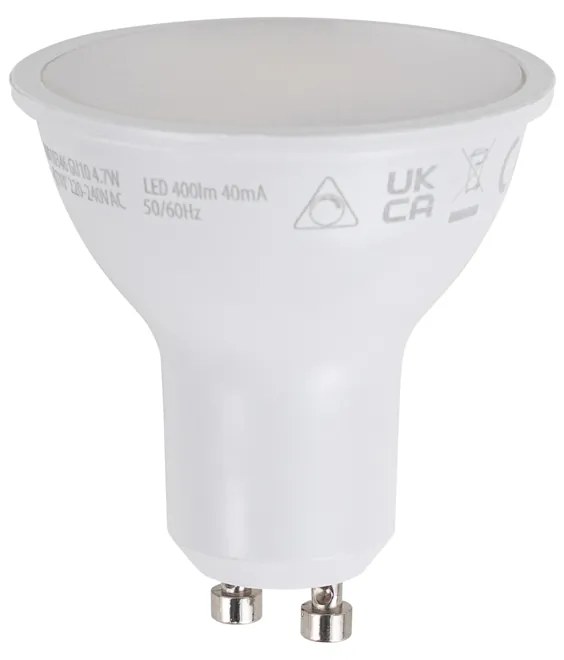 Lampadina LED dimmerabile Smart GU10 50mm Opale RGBW 4.7W 400lm 2700-6500K