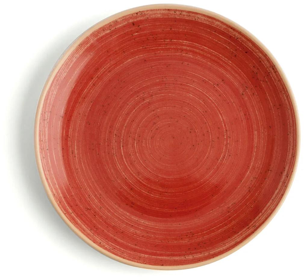 Piatto Piano Ariane Terra Ceramica Rosso (Ø 18 cm) (12 Unità)