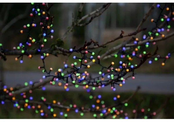 Eglo -LED Catena luminosa natalizia per esterni BERRY MINI 700 LED/8 funzioni 19m multicolore IP44