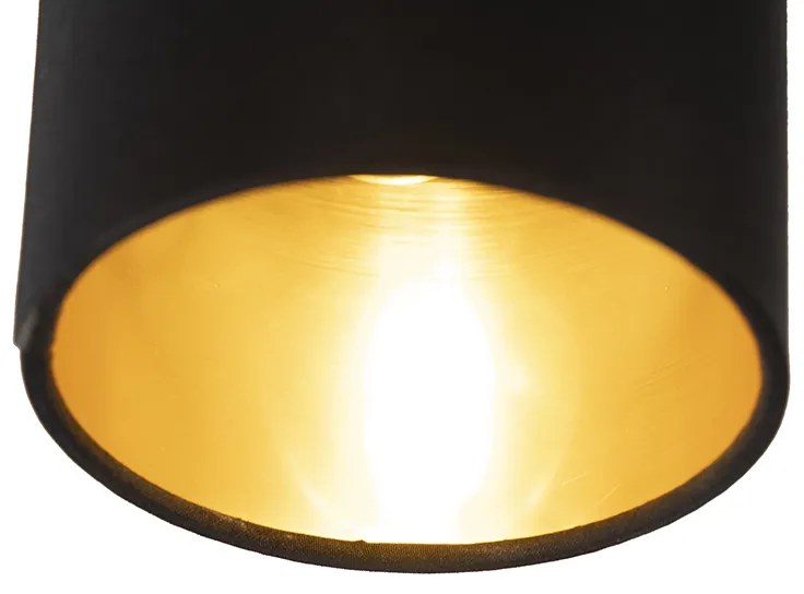 Lampada a sospensione intelligente nera regolabile con 6 Wifi B35 - Lofty