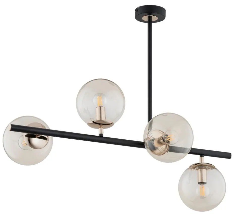 Lampadario a sospensione con supporto rigido LURO 4xE14/40W/230V