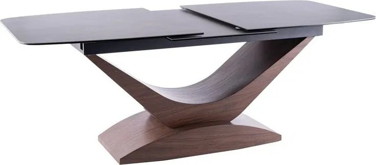 Tavolo allungabile Dolce Ceramic grigio ITALY GREY/noce - L180-240 cm