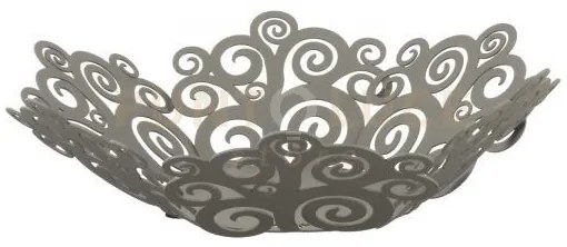 Centrotavola grande moderno albero della vita fango in ferro 38x11cmh