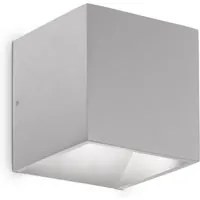 Applique Da Parete Contemporaneo Rubik Alluminio Grigio Led 8,5W 4000K Ip54