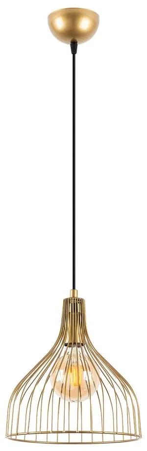 Lampada a sospensione color oro con paralume in metallo ø 25 cm Cafu - Opviq lights