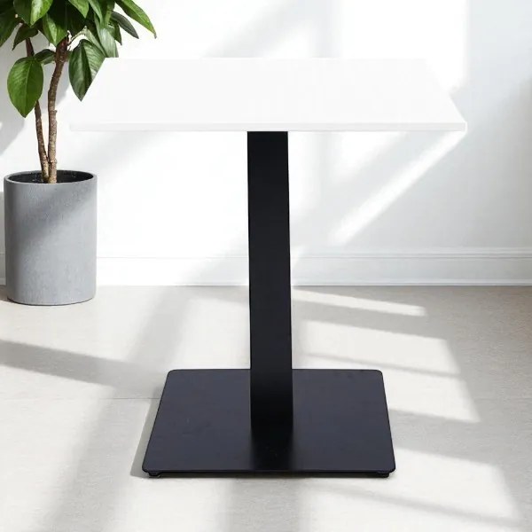 Tavolo ristorante bar quadrato 70x70 cm con piano laminato Bianco Frassino H 75