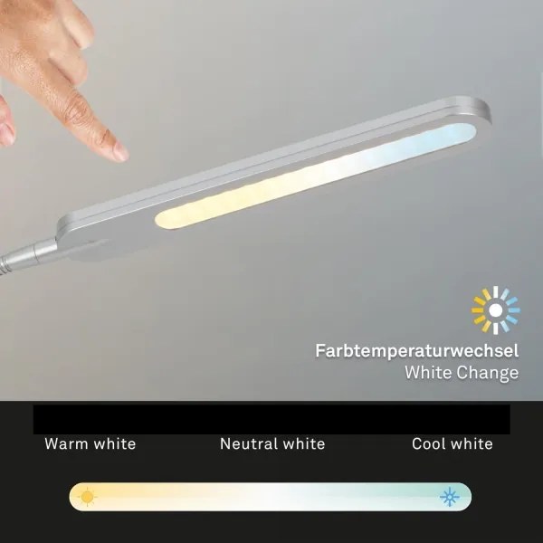 Briloner 7389-014 - Lampada da tavolo LED dimmerabile SERVO LED/8W/230V 3000/6500K