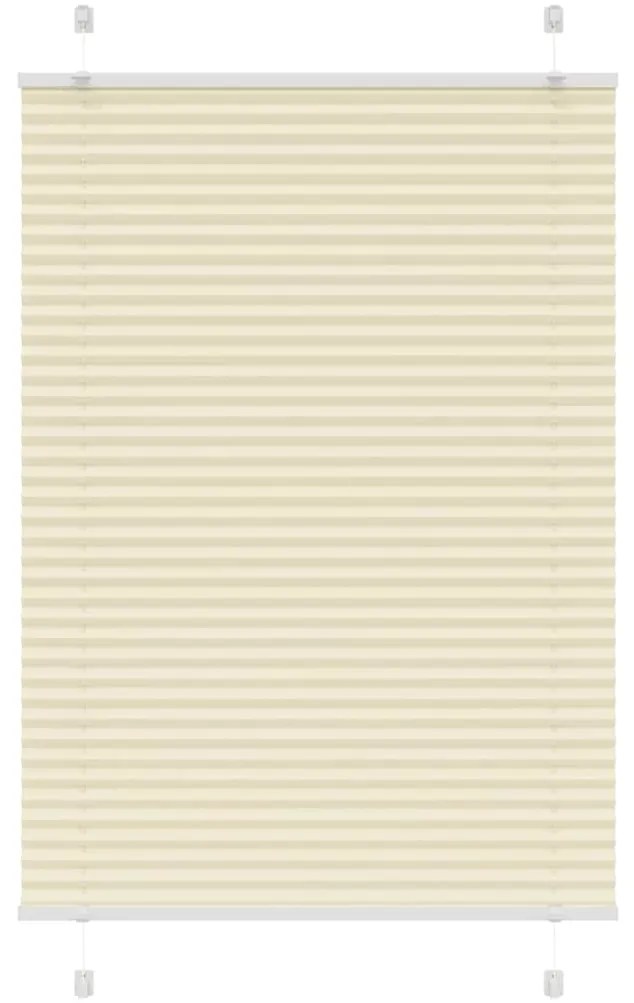 Tenda Plissettata Crema 90x150 Cm Larghezza Tessuto 89,4 Cm /