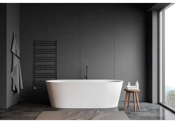 P.M.H. AV4B - Scala asciugamani da bagno AVENTO, 567 W, 121 cm, nero