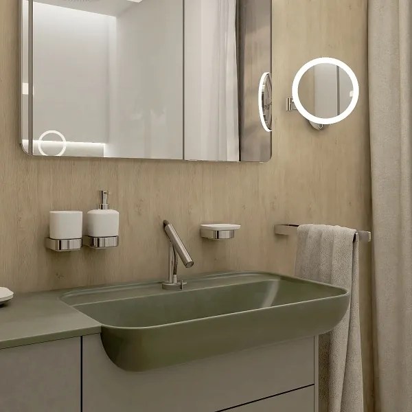 NIMCO NK set-31K-26 - Distributore di sapone, portaspazzolino e gancio a muro NIKAU