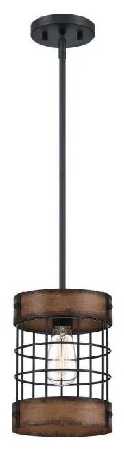 Westinghouse 61179 - Lampadario a sospensione con filo LANGSTON 1xE27/60W/230V barnwood