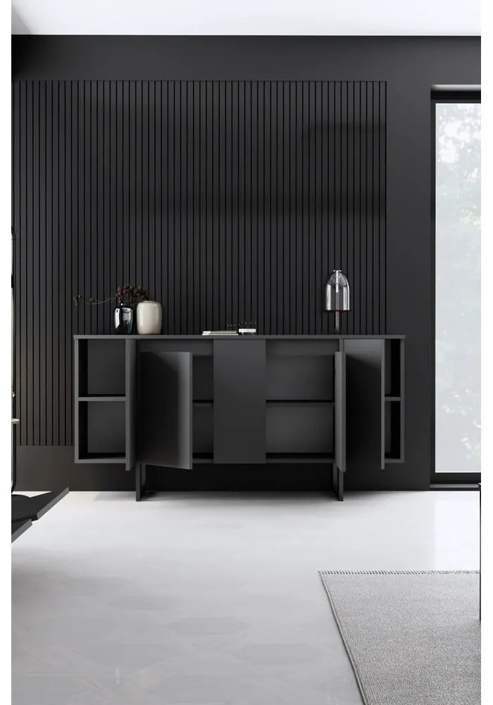 Credenza antracite 160x35 cm Luxe - Kalune Design