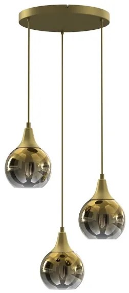 Vetro di ricambio per lampadario e applique MONTE E27 diametro 15 cm oro/fumé