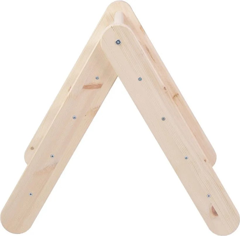 Pikler triangolo montessori di colore naturale in pino massiccio 46x87x60 cm Montessori – Meowbaby