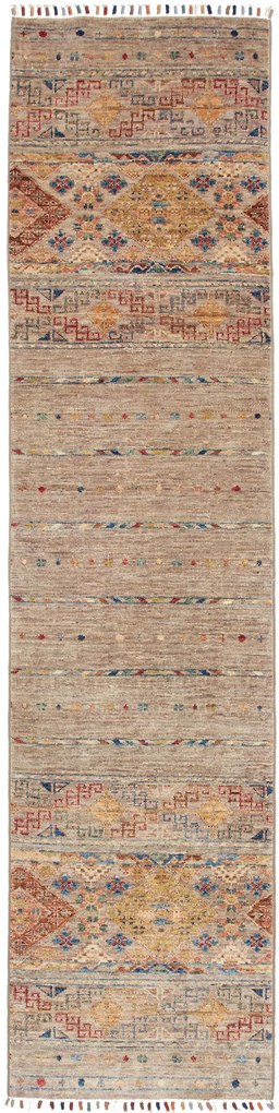 Samarkand Tappeto 230x60 Grigio (Pakistan) Annodato A Mano