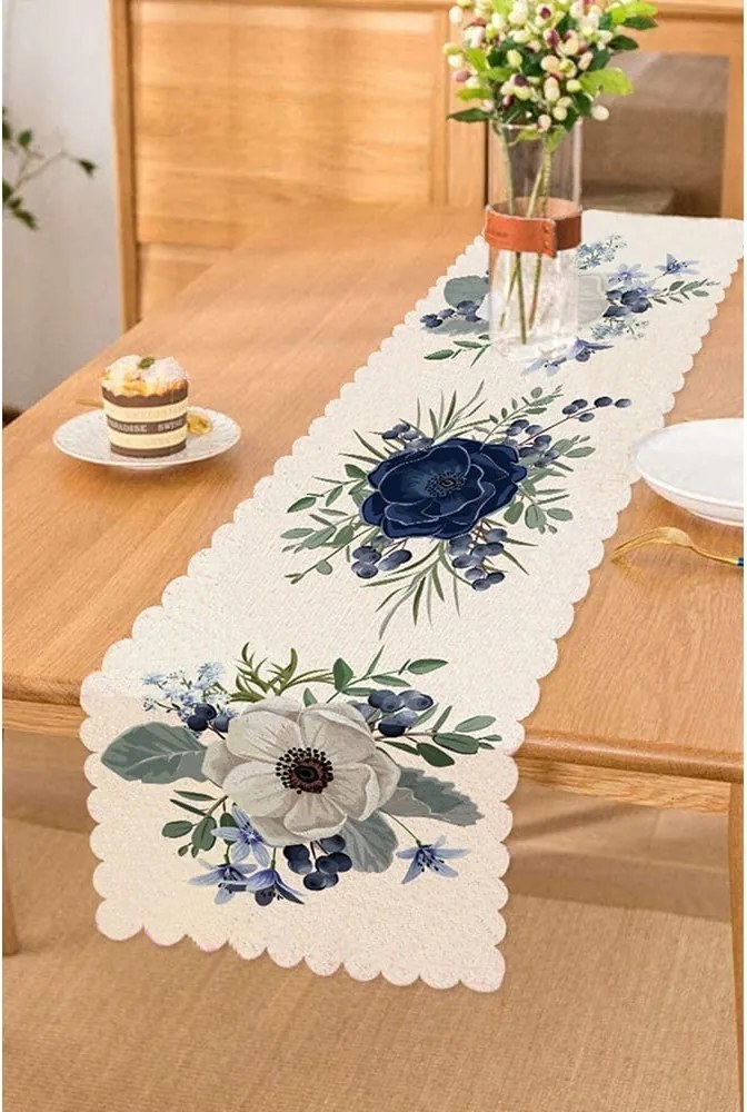 Runner 40x130 cm Blue Rose – Minimalist Cushion Covers