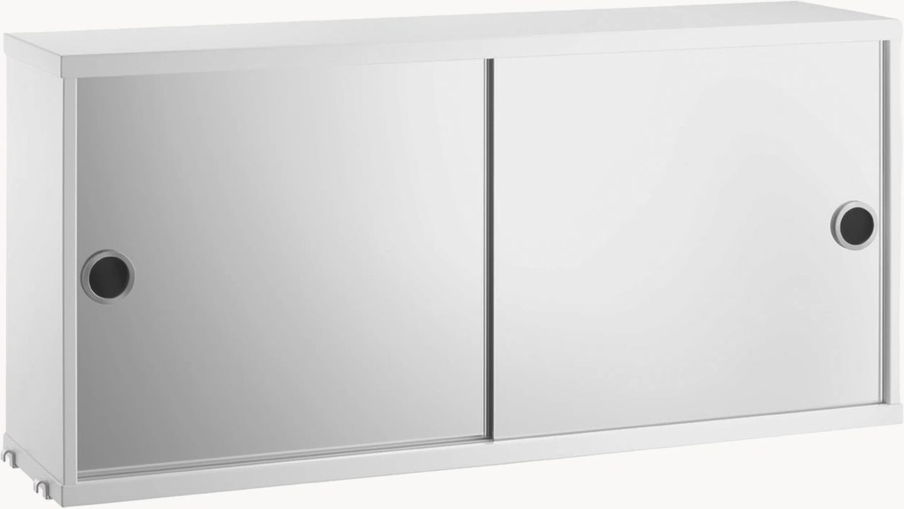 Armadietto con 2 ante a specchio String System, larg. 78 x prof. 20 cm