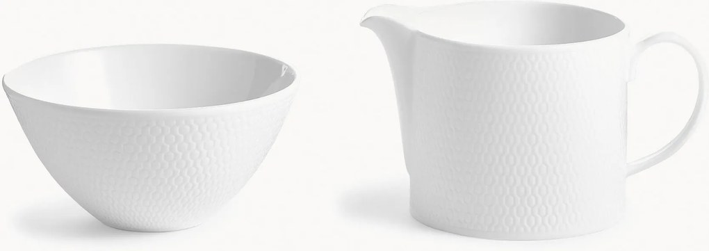 Set zuccheriera e brocca latte in Fine Bone China Gio, set da 2