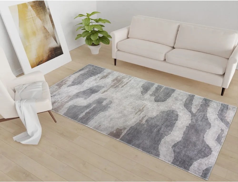 Tappeto grigio lavabile 80x150 cm City Clouds – Vitaus