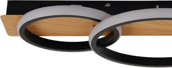 Plafoniera LED ROWENA LED/18W/230V nera/marrone