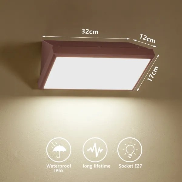 Brilagi - LED RGBW Applique da esterno TRIANGLE 1xE27/9W/230V marrone IP65