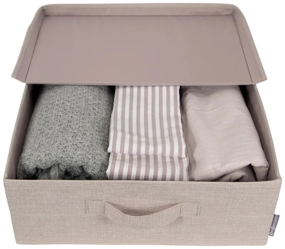 Scatola portaoggetti beige sotto il letto - Bigso Box of Sweden