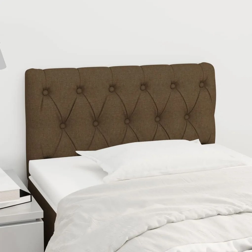 Testiera Marrone Scuro 80 X 7 X 78/88 Cm İn Tessuto /
