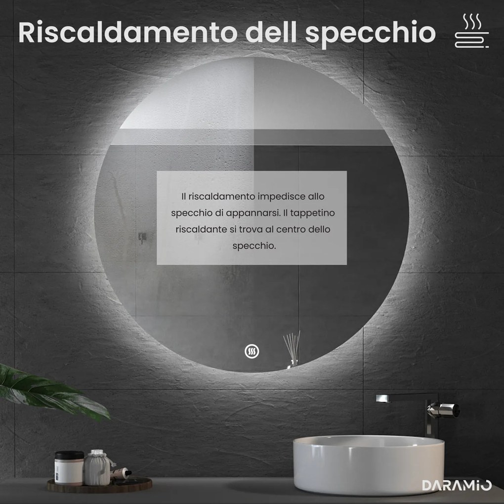Specchio ad arco con luce LED G9