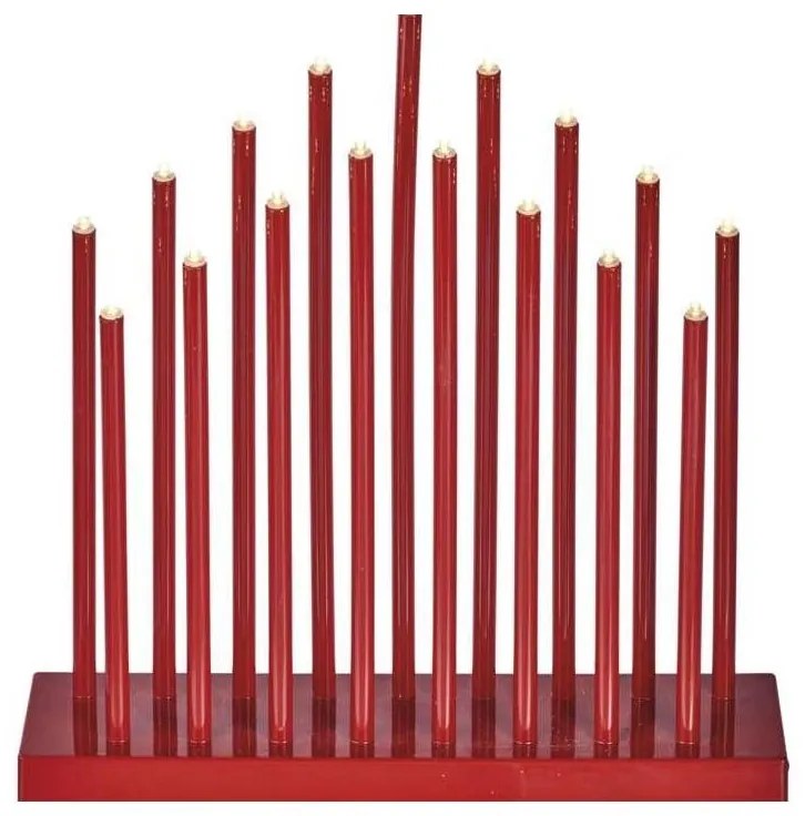 Candeliere natalizio LED 17xLED/3xAA rosso