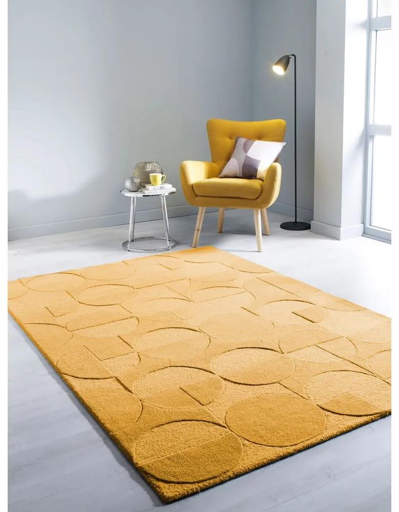 Tappeto in lana giallo 120x170 cm Gigi - Flair Rugs