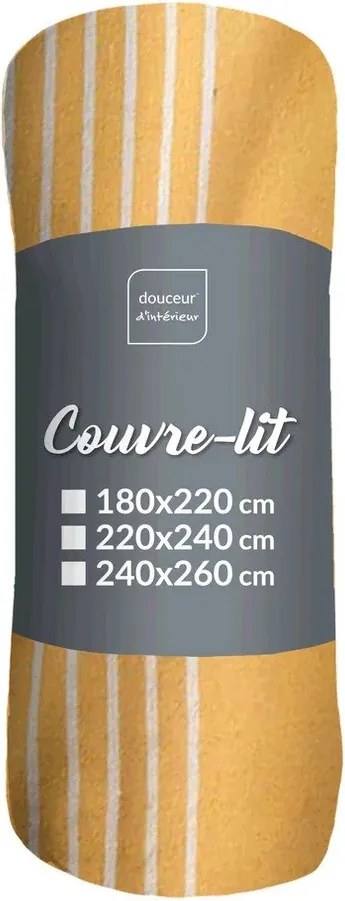 Copriletto giallo 220x240 cm Adele - douceur d'intérieur