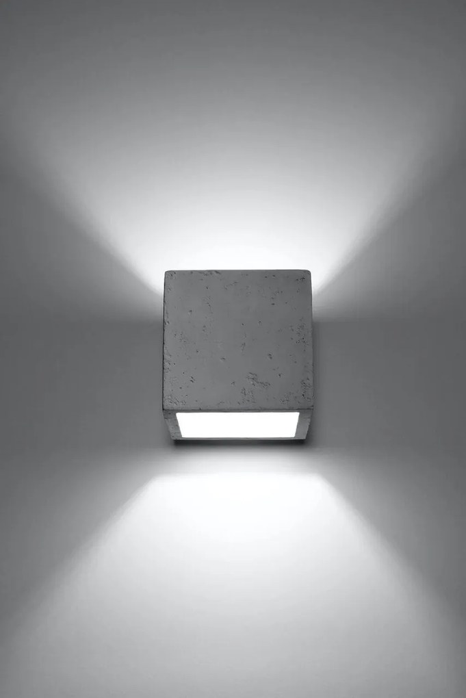 Applique in Cemento da Parete QUAD G9 Grigia da interno