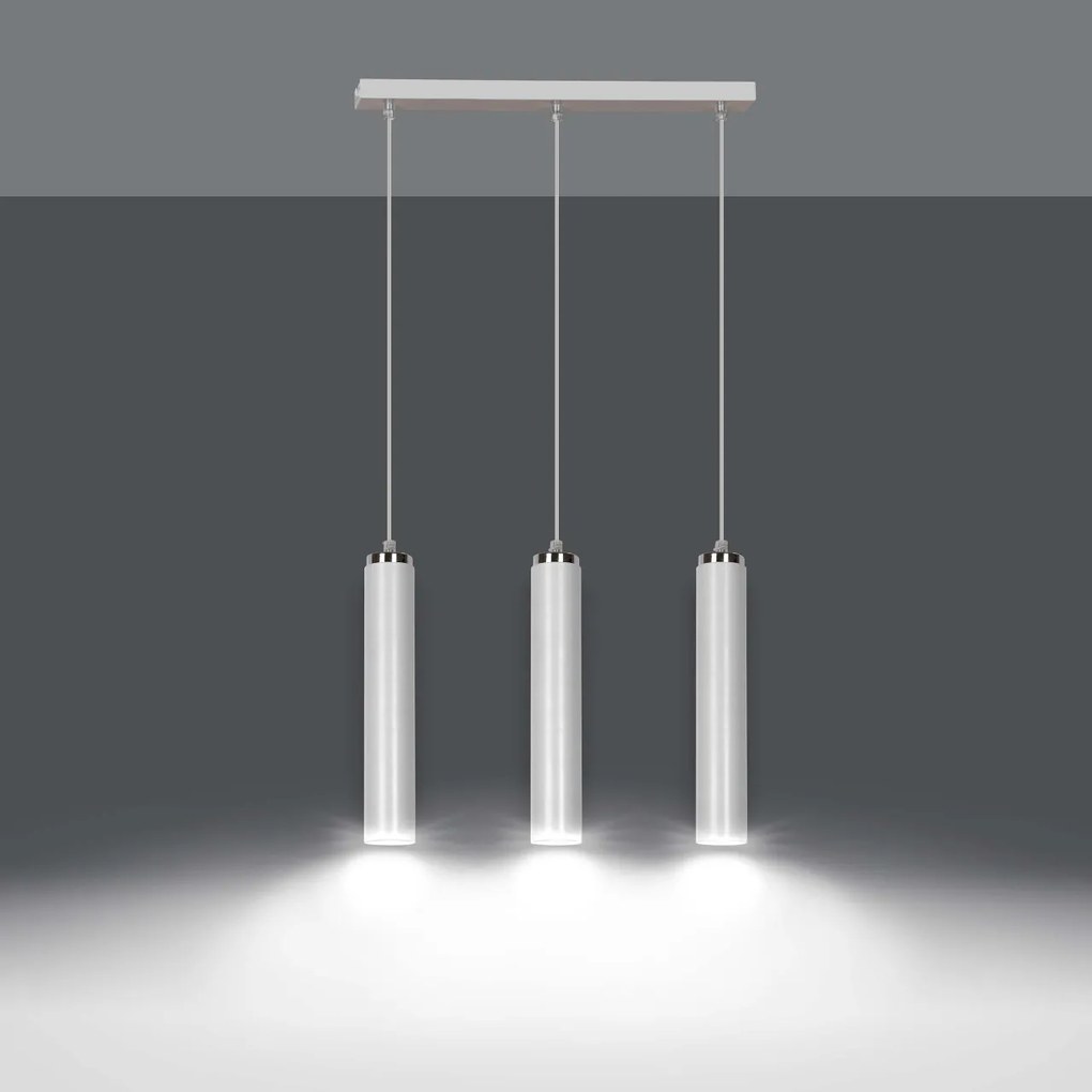 Lampadario a Sospensione in Acciaio 3xGU10 LUNA 3 da interno