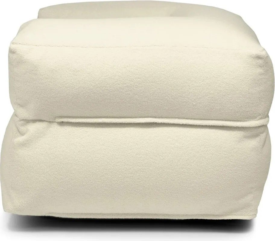 Puof a sacco marrone con rivestimento in bouclé MooG – SLOWDOWN