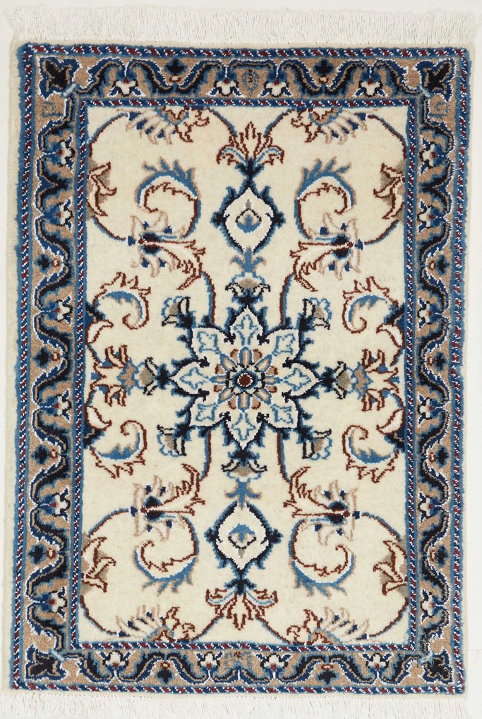 Nain Tappeto persiano 60 x 90 Beige (Iran) Annodato A Mano