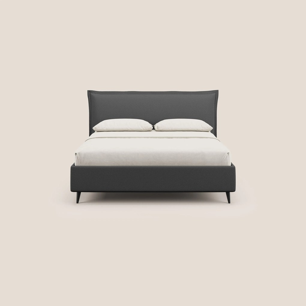 Hans letto contenitore imbottito minimal in tessuto simil cotone impermeabile T19