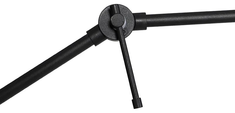 Lampada da terra moderna nera regolabile - Editor