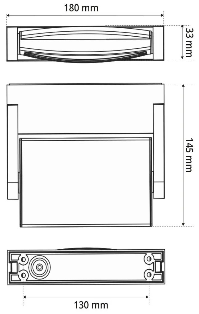 Applique da Esterno Orientabile 12W IP65 con LED OSRAM - Antracite