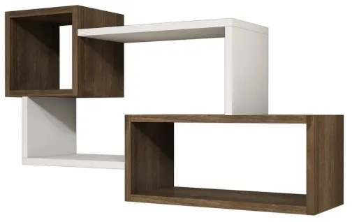 Mensola da parete AFRO 51x90,6 cm bianco/marrone