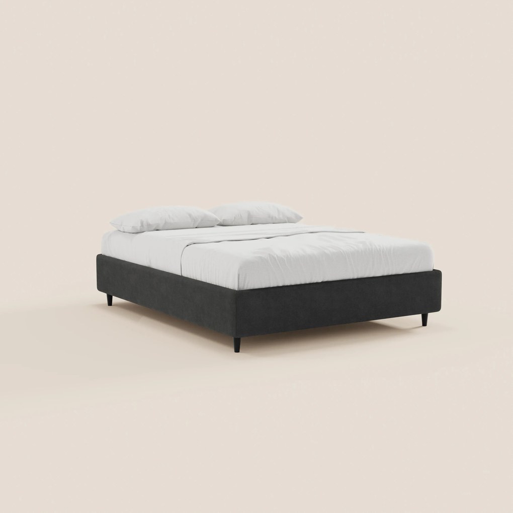 ERON letto sommier imbottito con vano contenitore in tessuto impermeabile certificato Oeko-Tex