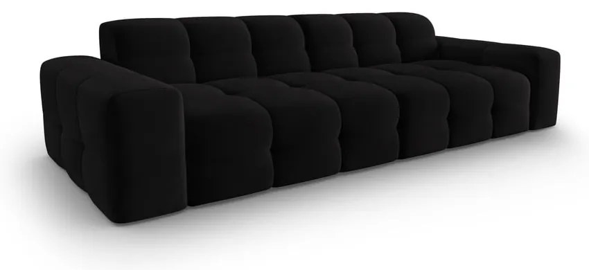 Divano in velluto nero 255 cm Kendal - Micadoni Home