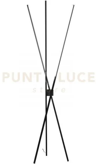 Piantana led shanghai nera 31w 3990lm cct 3000k-4000k 49,5x49,5x159...