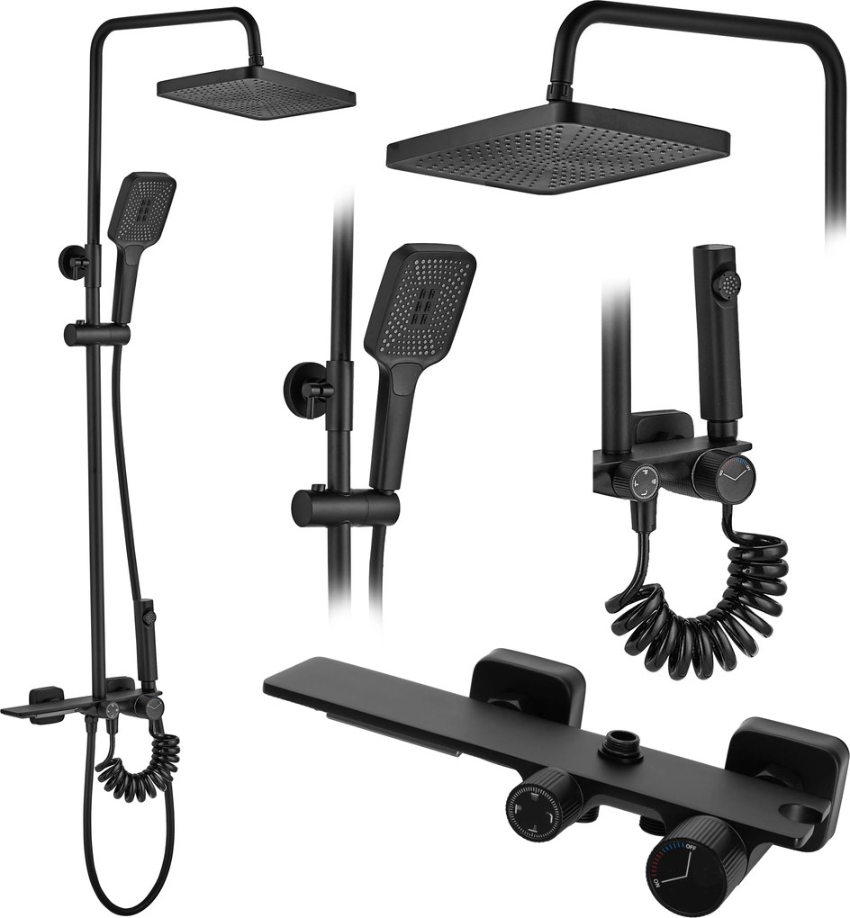 Set doccia REA HELIX Black