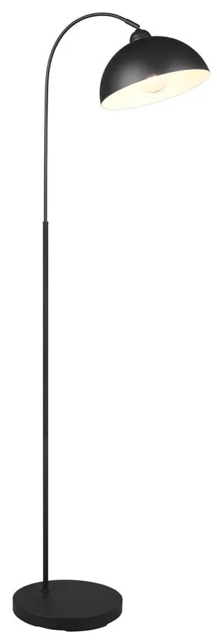 Lampada da terra nera con paralume in metallo (altezza totale 170 cm) Sierra – Trio